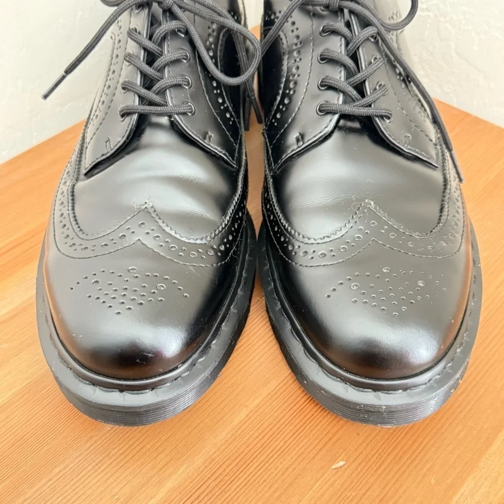 DR MARTENS 3989 Mono Brogue Lace Up Black Oxford Leather Shoes Men’s US13 EU47